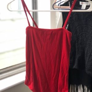 Square Neckline Ribbed Bodysuit- Never worn!